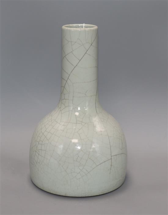 A grey crackleglaze vase H.30cm
